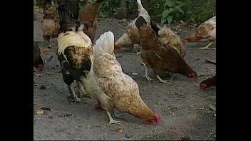 play Xxx met Russische vrouwen uit het land die seks hebben in de tuin voor kippen